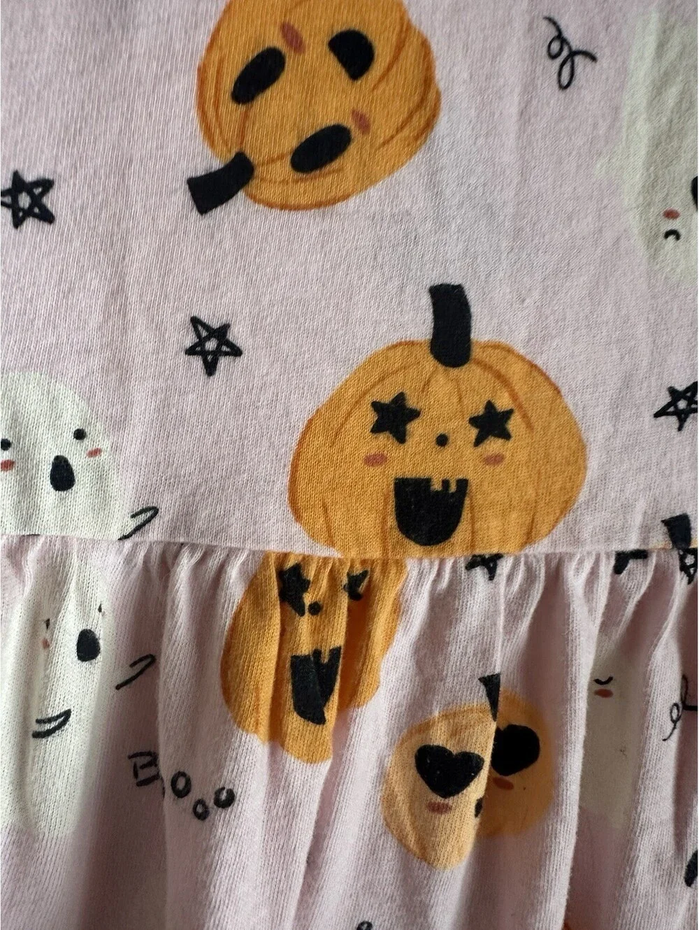 Toddler Girls Old Navy Halloween Dress 4T Pink W/Pumpkins 🎃 & Ghosts 👻